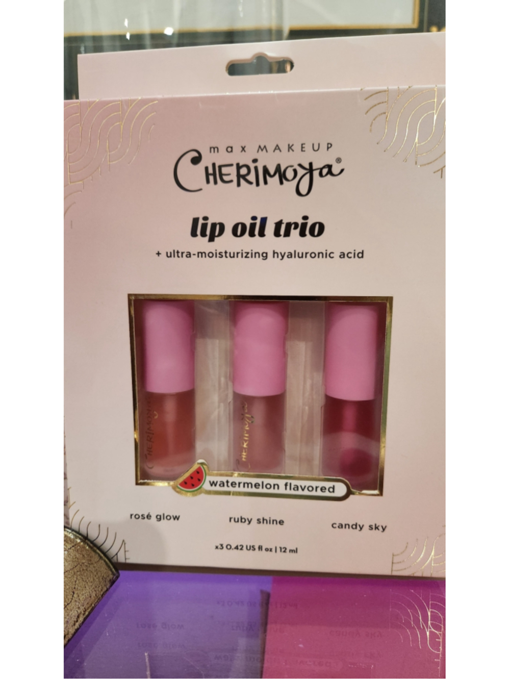 Max Makeup Cherimoya Lip Oil Trio Set